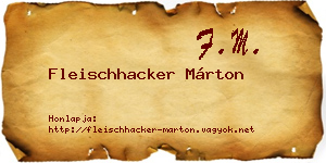 Fleischhacker Márton névjegykártya